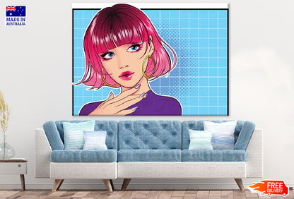 Short Hair Girl Illustration Print 100% Australian Made