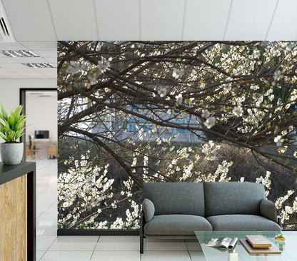 Wallpaper Murals Peel and Stick Removable Floral Tree Design High Quality