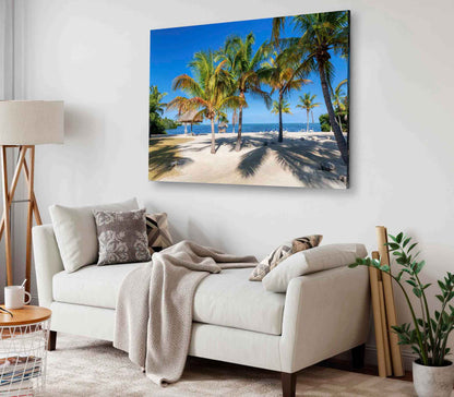 Bella Home Palm Trees Near The Beach Print Canvas Ready to hang