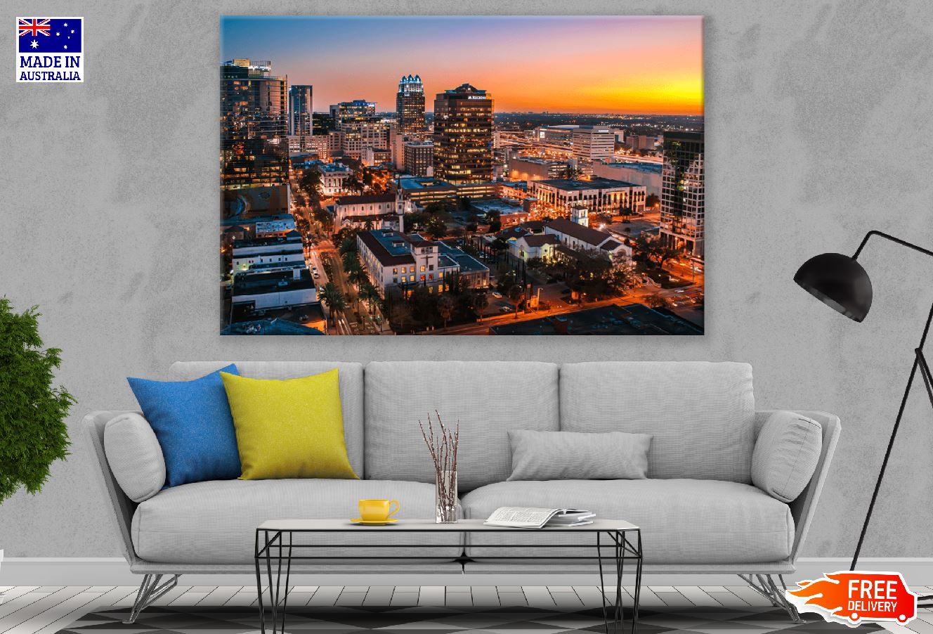 Orlando Night View Photograph USA Print 100% Australian Made