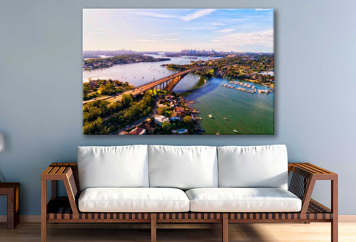 Bella Home Gladesville Bridge Across Parramatta River Print Canvas Ready to hang