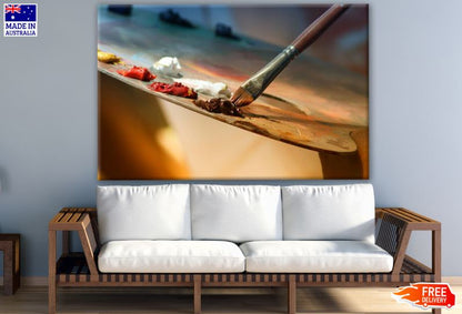 Painting Colors & Brush Closeup Photograph Print 100% Australian Made
