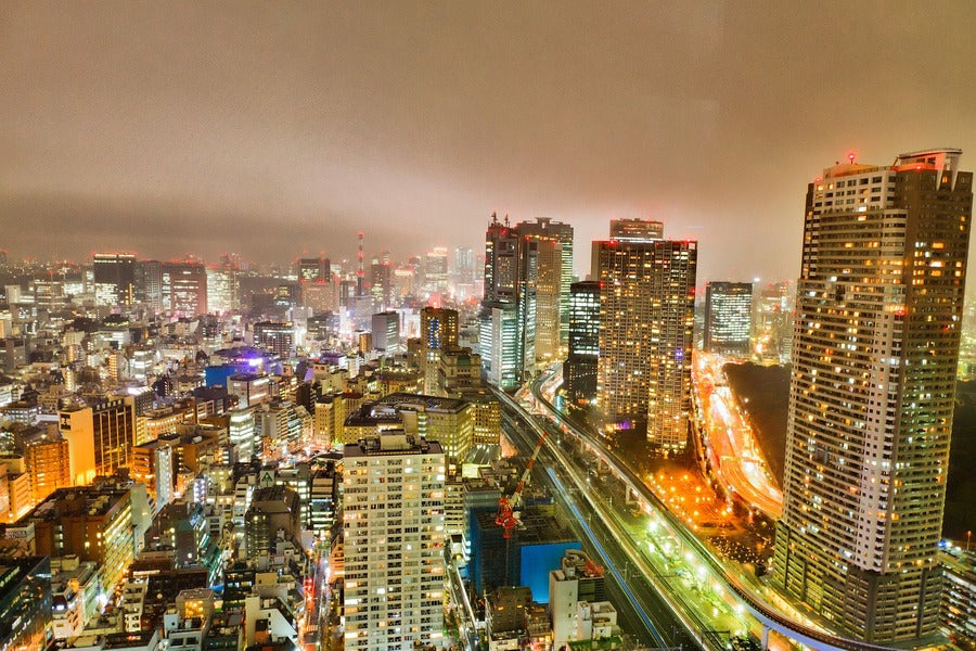 Dense Buildings in Minato-ku, Tokyo Japan Print 100% Australian Made