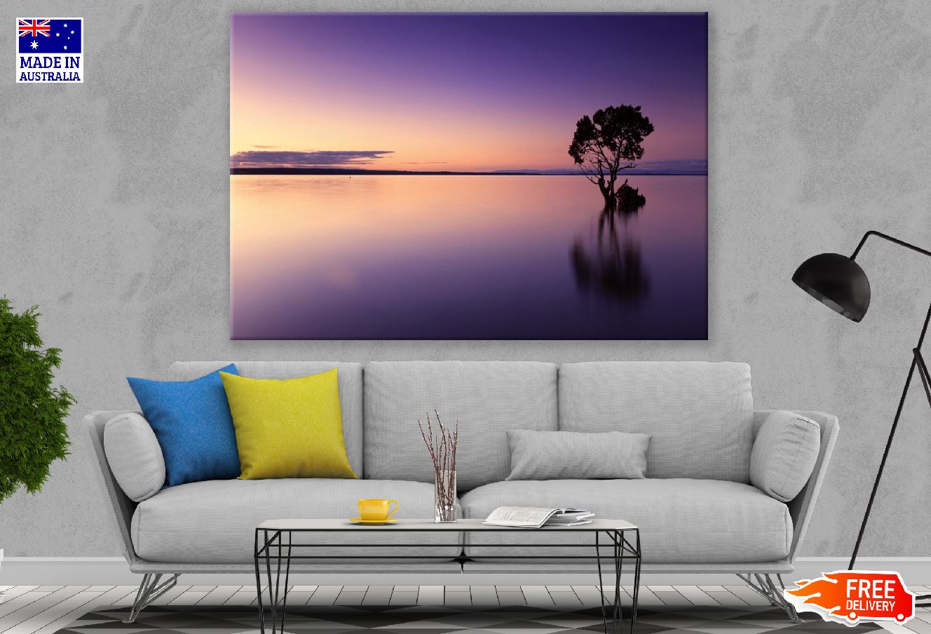 Tree View From Sea Sunset Photograph Print 100% Australian Made