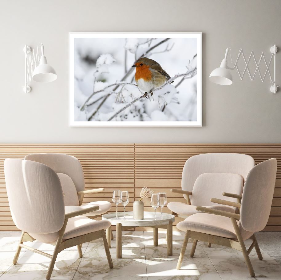 Bird on a Tree Closeup Photograph Home Decor Premium Quality Poster Print Choose Your Sizes