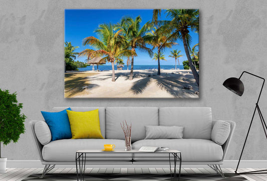 Bella Home Palm Trees Near The Beach Print Canvas Ready to hang