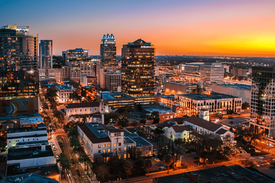 Orlando Night View Photograph USA Print 100% Australian Made