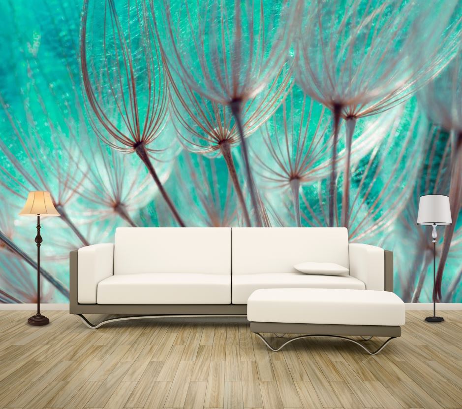 Wallpaper Murals Peel and Stick Removable Dandelion Flowers Closeup High Quality