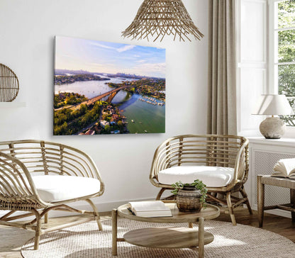 Bella Home Gladesville Bridge Across Parramatta River Print Canvas Ready to hang