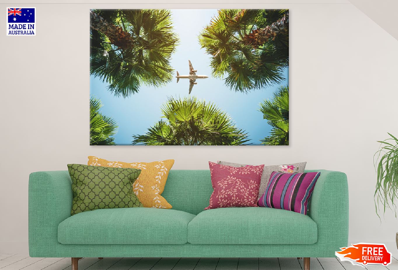 Flight over Palm Trees Photograph Print 100% Australian Made