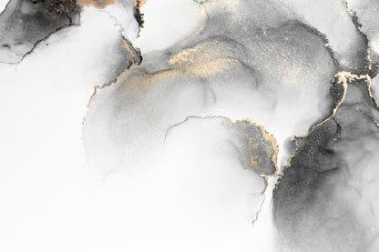 Black & Gold Abstract Fluid Design Print 100% Australian Made