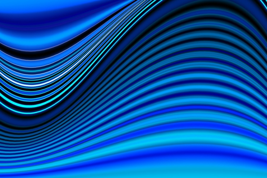 Blue Digital Lines Abstract Design Print 100% Australian Made