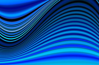 Blue Digital Lines Abstract Design Print 100% Australian Made