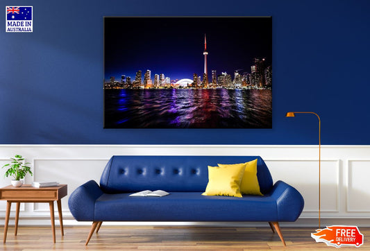Toronto Skyline, Canada At Night Photograph Print 100% Australian Made