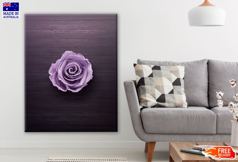 Purple Flower on a Table Closeup Photograph Print 100% Australian Made