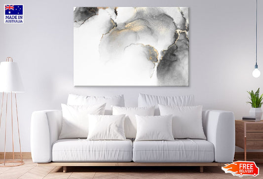Black & Gold Abstract Fluid Design Print 100% Australian Made