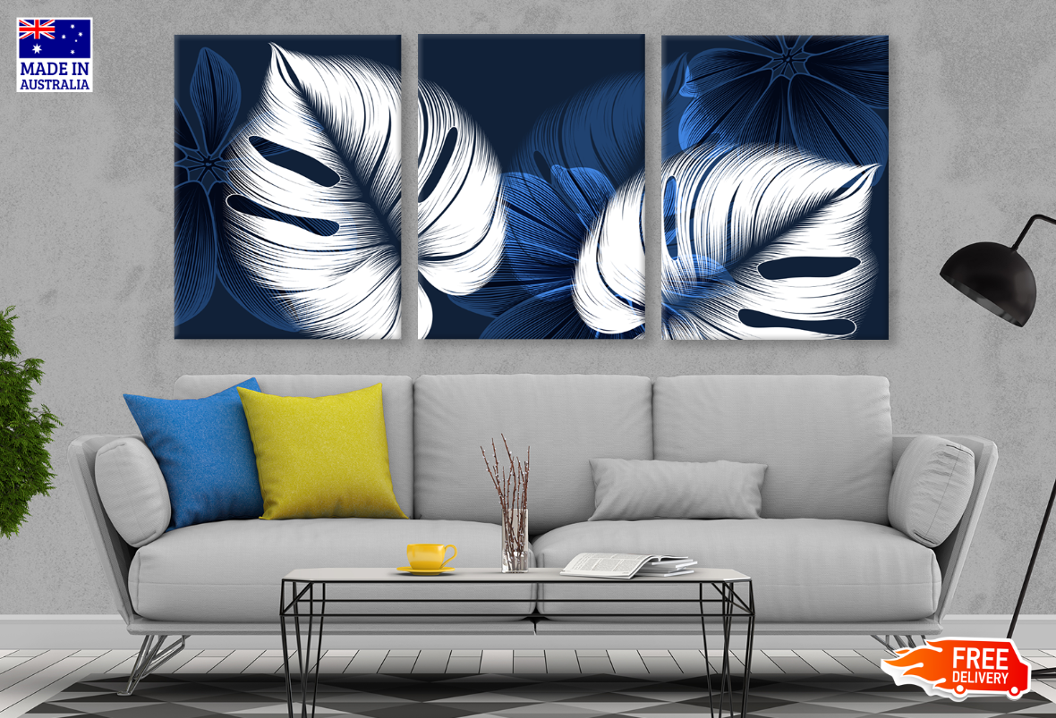 3 Set of Leaves Painting High Quality print 100% Australian made wall Canvas ready to hang