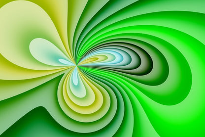 Green & Yellow Digital Abstract Design Print 100% Australian Made