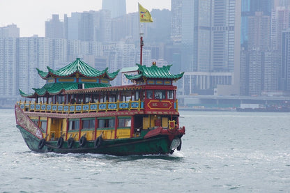 Victoria Harbour, Hong Kong Sea Ship Photograph Print 100% Australian Made