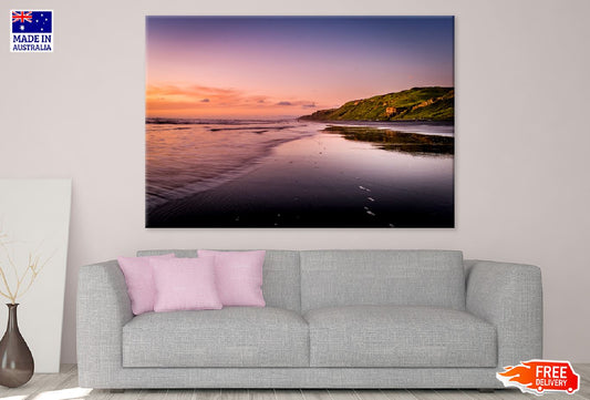 Pink Sea Sunset View Photograph Print 100% Australian Made