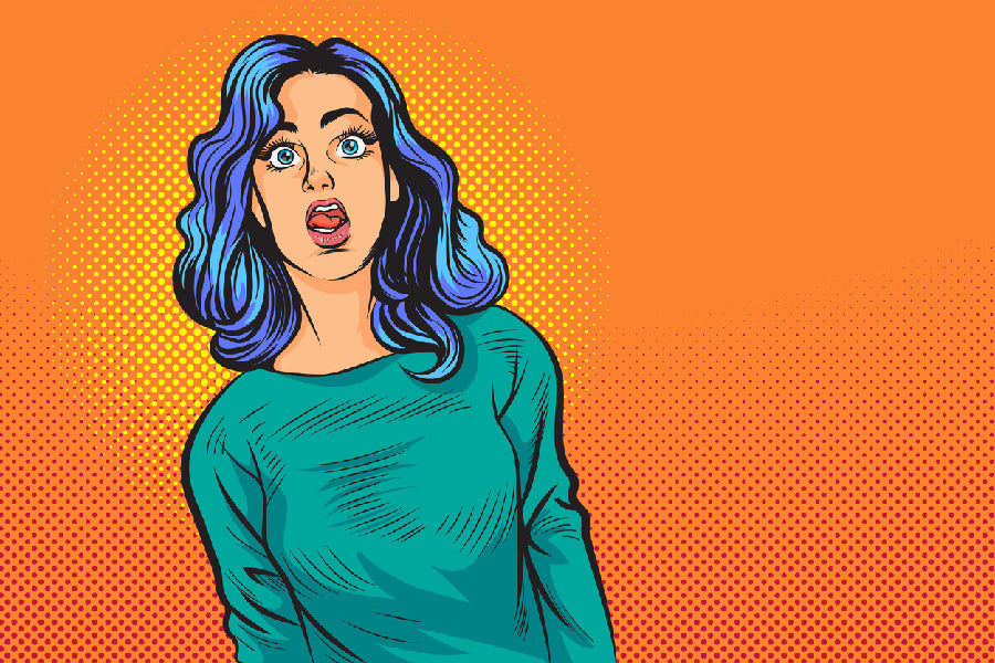 Confused Girl Illustration Print 100% Australian Made