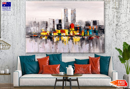 Watercolor City Painting Print 100% Australian Made