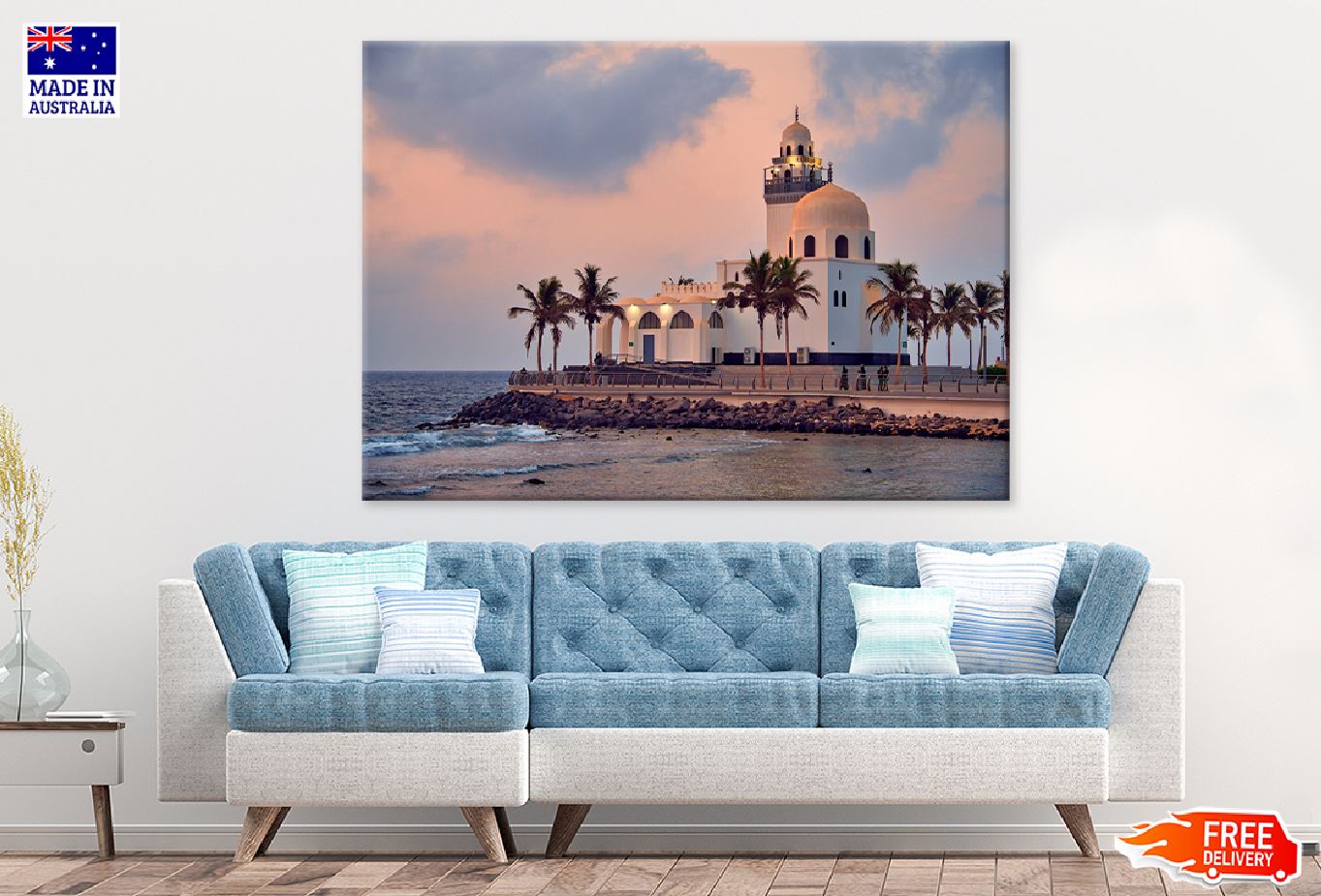 View of Island Mosque in Jeddah Print 100% Australian Made