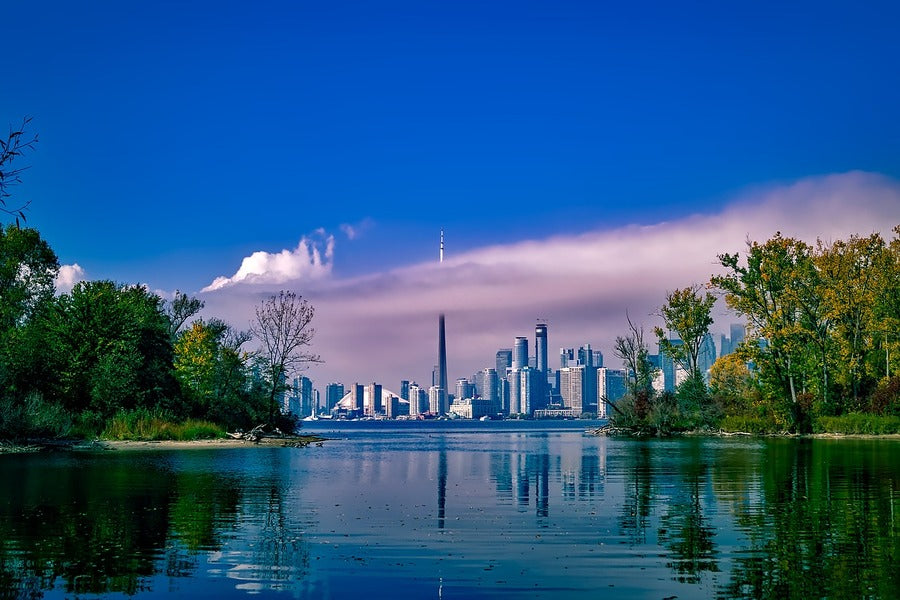 Downtown of Toronto from Toronto Islands, Canada Print 100% Australian Made