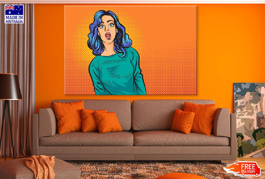 Confused Girl Illustration Print 100% Australian Made