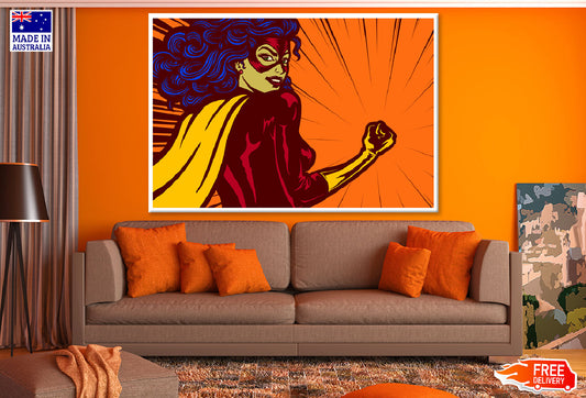 Super Hero Girl Illustration Print 100% Australian Made