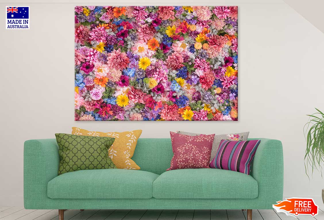 Colorful Flower Wall Photograph Print 100% Australian Made
