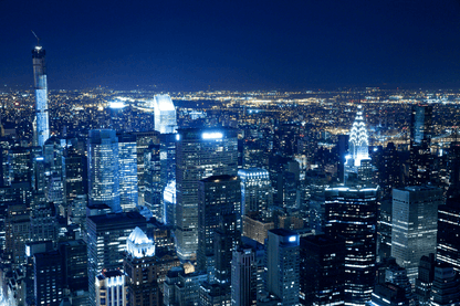 Empire State Buildings Midtown Manhattan Night View Photograph Print 100% Australian Made