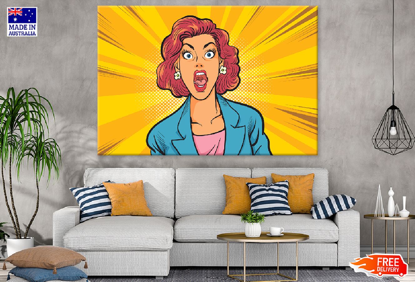 Screaming Girl Illustration Print 100% Australian Made