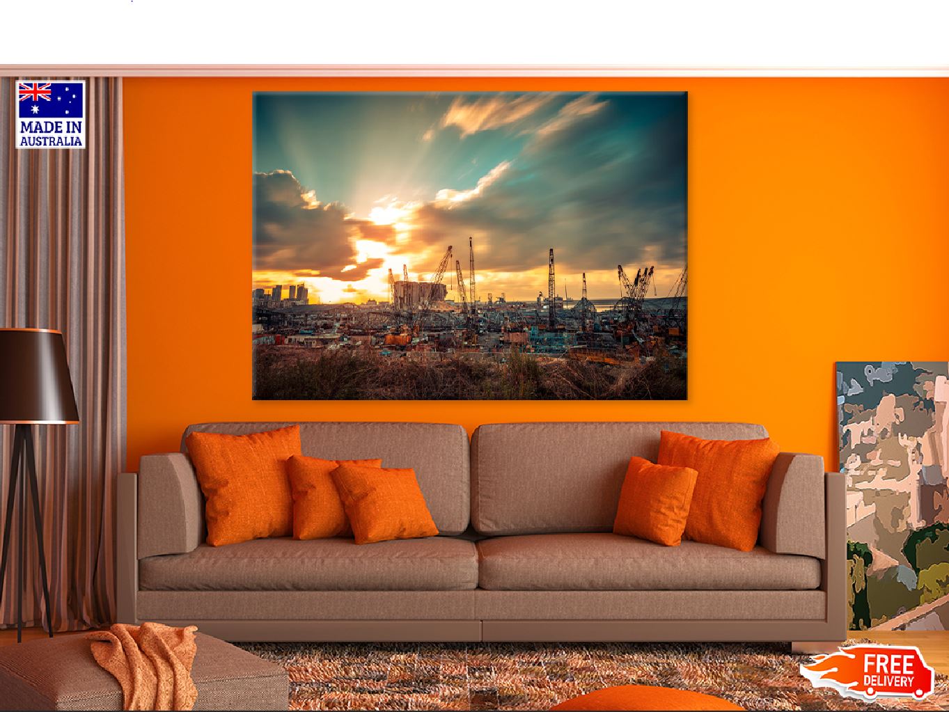 Disaster Blast Sunset Photograph in Lebanon Print 100% Australian Made