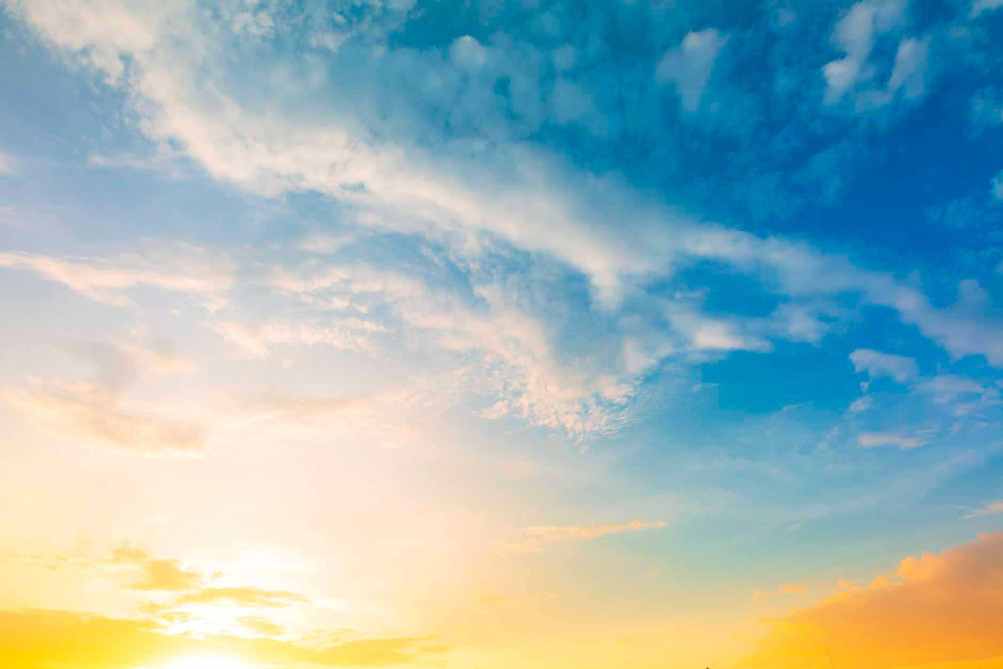 Bella Home Amazing Sunset With Twilight Sky Print Canvas Ready to hang