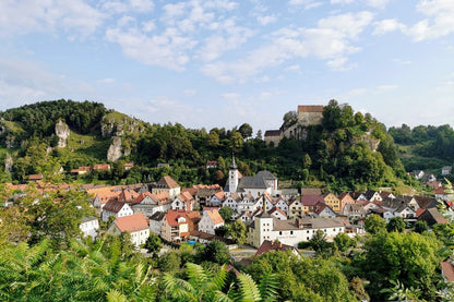 Historical city of Pottenstein, Bavaria, Germany Print 100% Australian Made