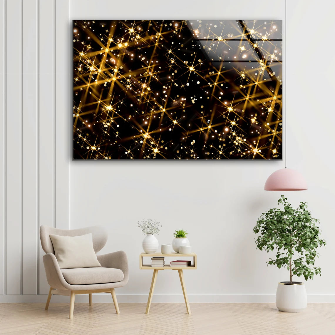 Stars Design Acrylic Glass Print Tempered Glass Wall Art 100% Made in Australia Ready to Hang