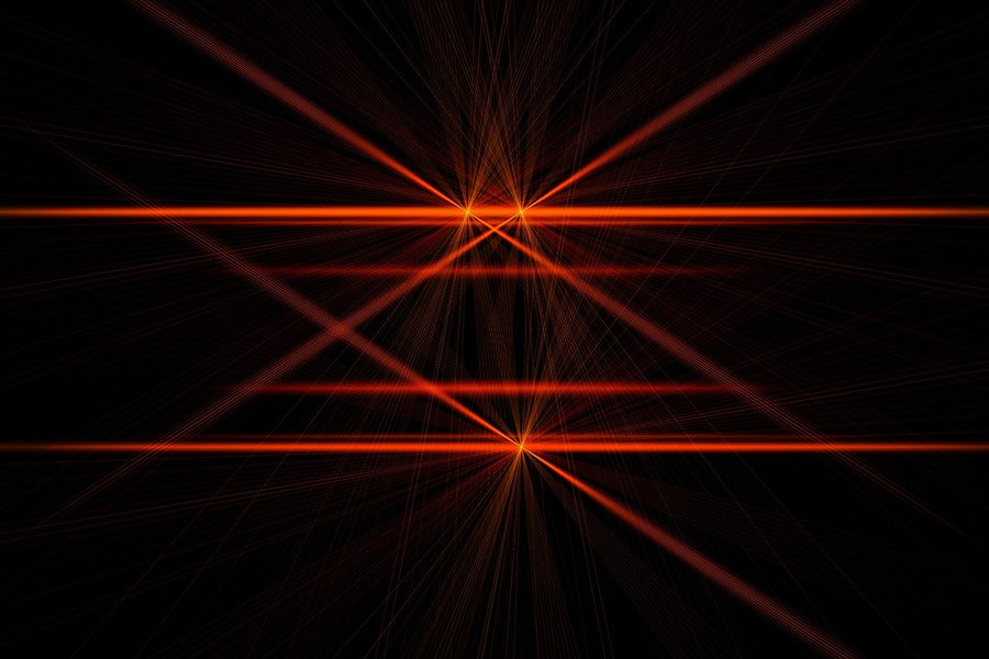 Red Lines Digital Abstract Design Print 100% Australian Made