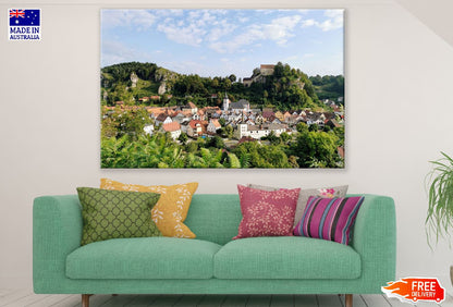 Historical city of Pottenstein, Bavaria, Germany Print 100% Australian Made