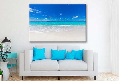 Bella Home Sand Sea waves With The Sky View Print Canvas Ready to hang