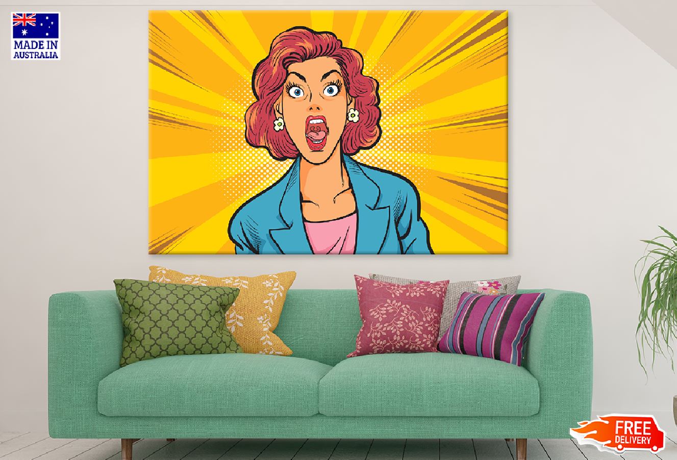 Screaming Girl Illustration Print 100% Australian Made