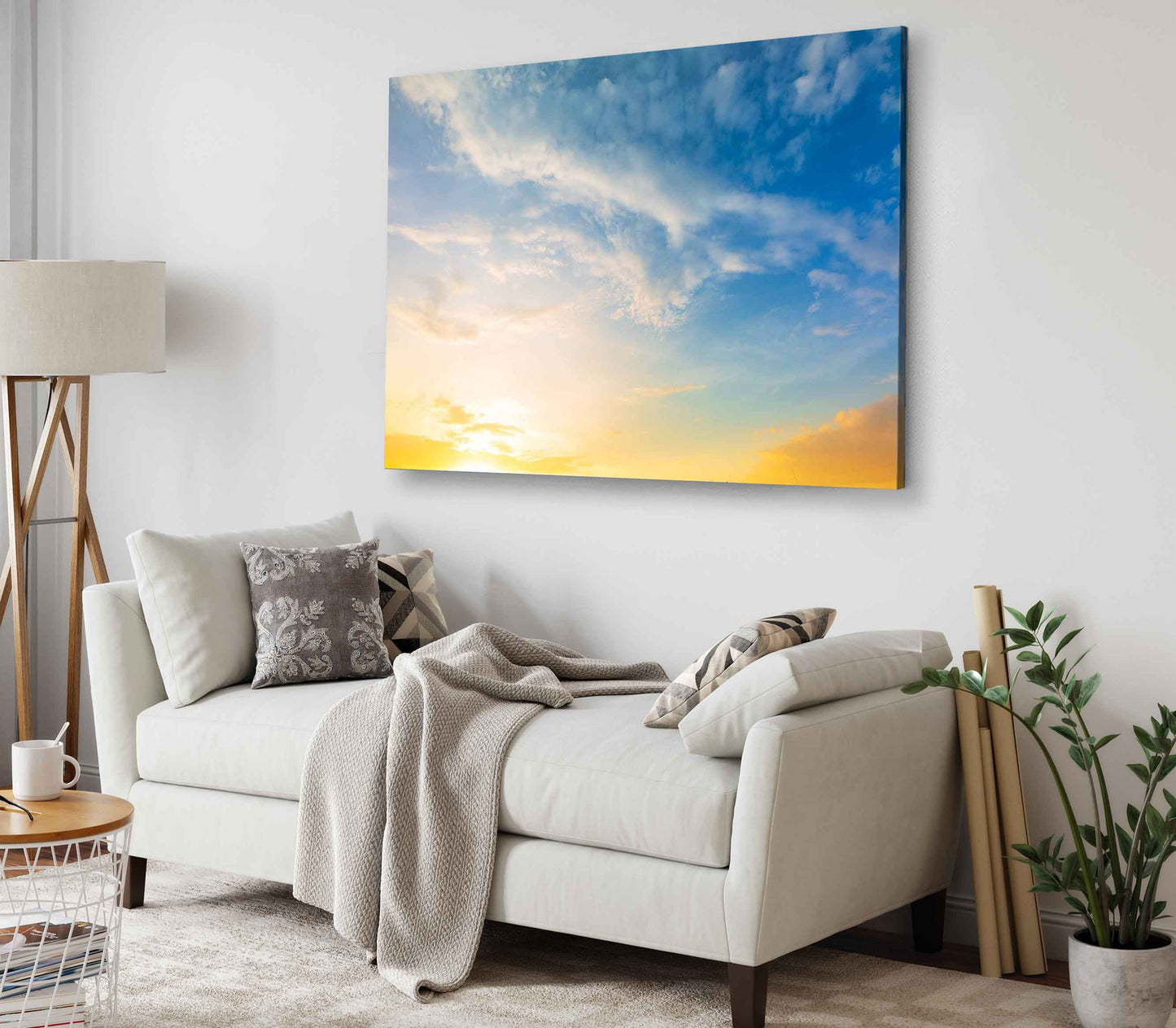 Bella Home Amazing Sunset With Twilight Sky Print Canvas Ready to hang