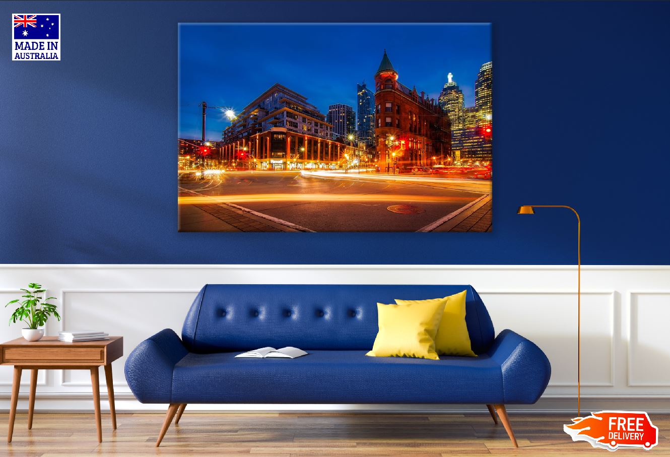 Gooderham Building Toronto City Night View, Canada Print 100% Australian Made