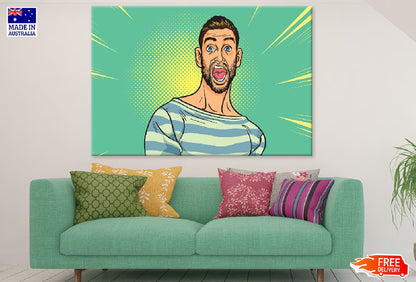 Screaming Man Vector Design Print 100% Australian Made