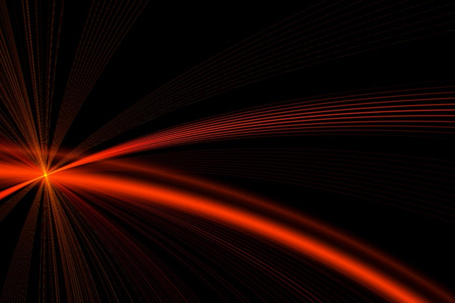 Red Digital Lines Abstract Design Print 100% Australian Made