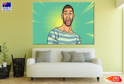 Screaming Man Vector Design Print 100% Australian Made