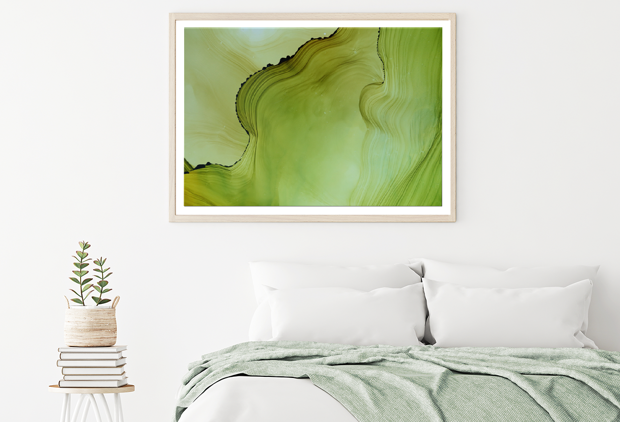 Green & Yellow Abstract Design Home Decor Premium Quality Poster Print Choose Your Sizes