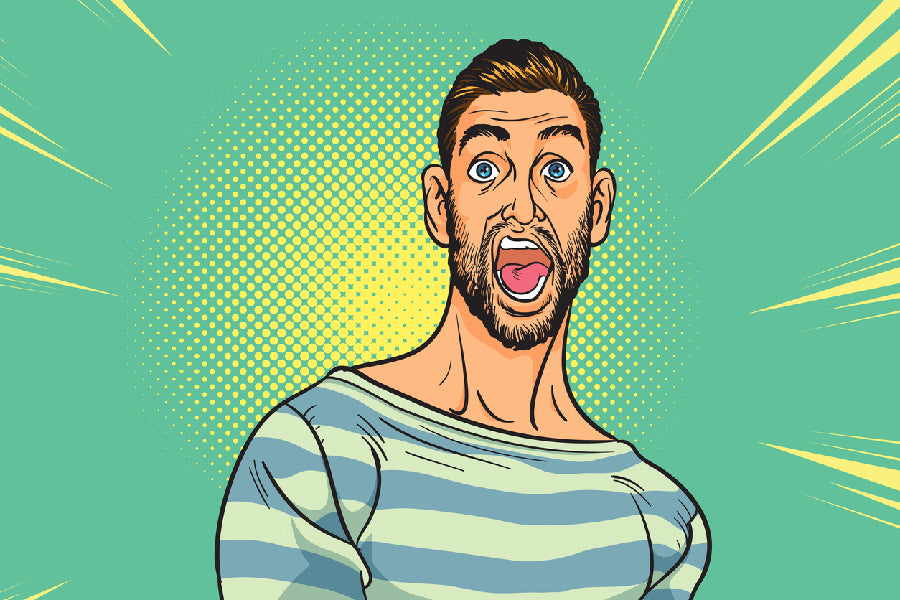 Screaming Man Vector Design Print 100% Australian Made