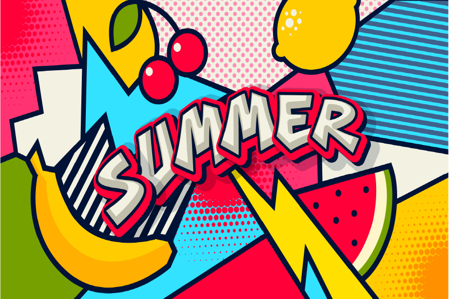 Summer Quote & Fruits Vector Art Print 100% Australian Made