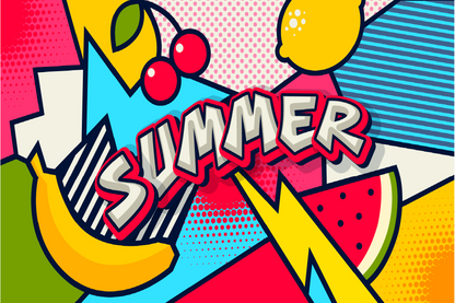 Summer Quote & Fruits Vector Art Print 100% Australian Made